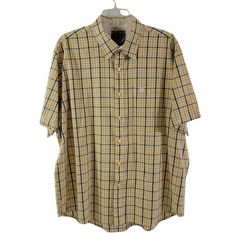 Timberland Men's Plaid Button Down Short Sleeve Shirt - XL
